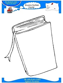 Çocuklar İçin Kitap Boyama Sayfaları 